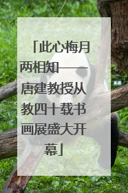 此心梅月两相知——唐建教授从教四十载书画展盛大开幕
