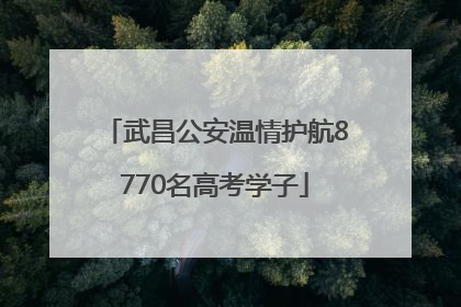 武昌公安温情护航8770名高考学子