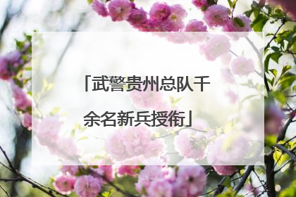 武警贵州总队千余名新兵授衔
