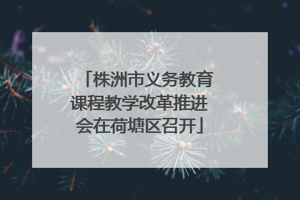 株洲市义务教育课程教学改革推进会在荷塘区召开