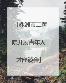 株洲市二医院开展青年人才座谈会