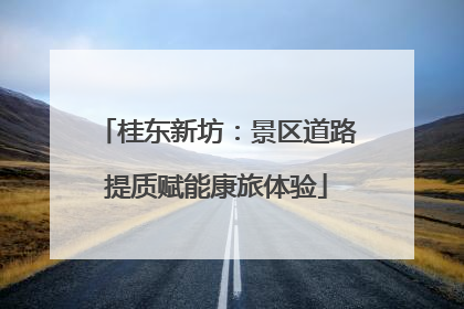 桂东新坊：景区道路提质赋能康旅体验
