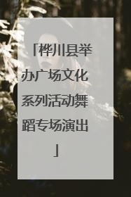 桦川县举办广场文化系列活动舞蹈专场演出