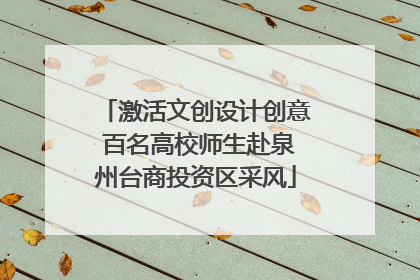 激活文创设计创意 百名高校师生赴泉州台商投资区采风