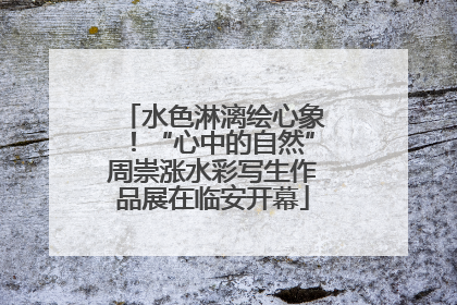 水色淋漓绘心象！“心中的自然”周崇涨水彩写生作品展在临安开幕