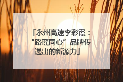 永州高速李彩霞：“路瑶同心”品牌传递出的新源力