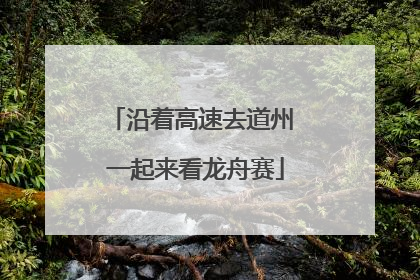 沿着高速去道州 一起来看龙舟赛