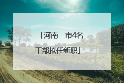 河南一市4名干部拟任新职
