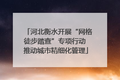 河北衡水开展“网格徒步踏查”专项行动 推动城市精细化管理