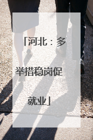 河北：多举措稳岗促就业