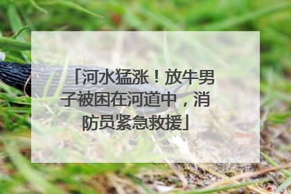河水猛涨！放牛男子被困在河道中，消防员紧急救援