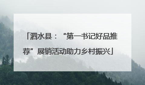 泗水县：“第一书记好品推荐”展销活动助力乡村振兴