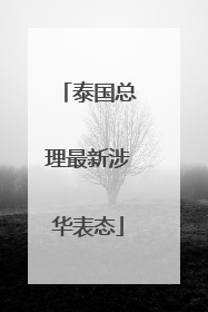 泰国总理最新涉华表态
