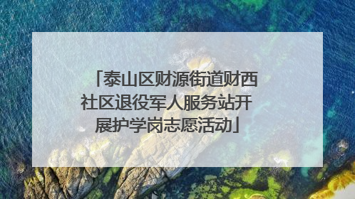 泰山区财源街道财西社区退役军人服务站开展护学岗志愿活动