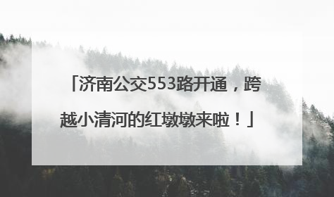 济南公交553路开通，跨越小清河的红墩墩来啦！