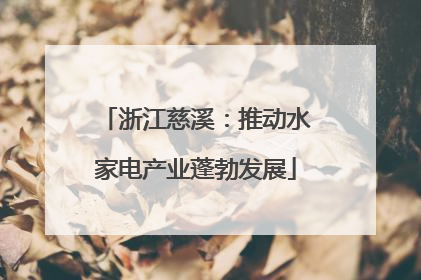 浙江慈溪：推动水家电产业蓬勃发展