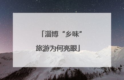 淄博“乡味”旅游为何亮眼