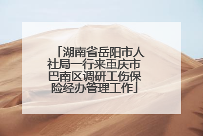 湖南省岳阳市人社局一行来重庆市巴南区调研工伤保险经办管理工作