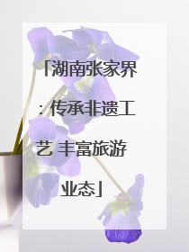 湖南张家界：传承非遗工艺 丰富旅游业态