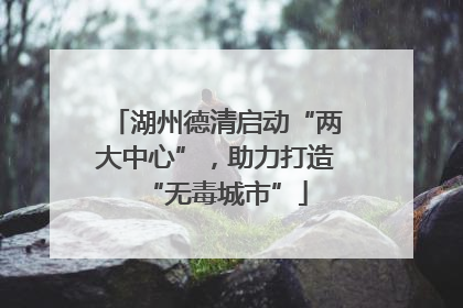 湖州德清启动“两大中心”，助力打造“无毒城市”