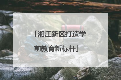 湘江新区打造学前教育新标杆