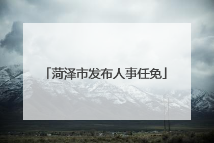 菏泽市发布人事任免