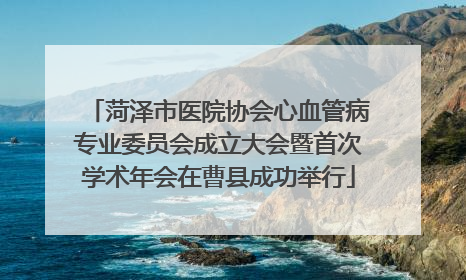 菏泽市医院协会心血管病专业委员会成立大会暨首次学术年会在曹县成功举行