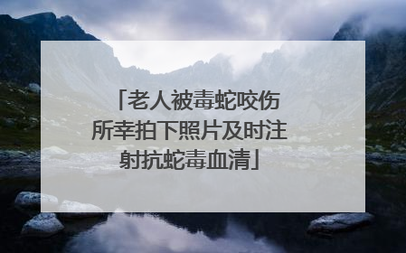 老人被毒蛇咬伤 所幸拍下照片及时注射抗蛇毒血清