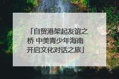 自贸港架起友谊之桥 中美青少年海南开启文化对话之旅