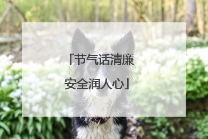 节气话清廉 安全润人心