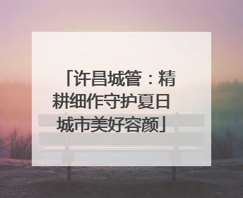 许昌城管：精耕细作守护夏日城市美好容颜