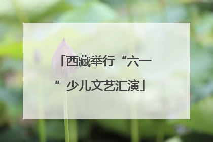 西藏举行“六一”少儿文艺汇演