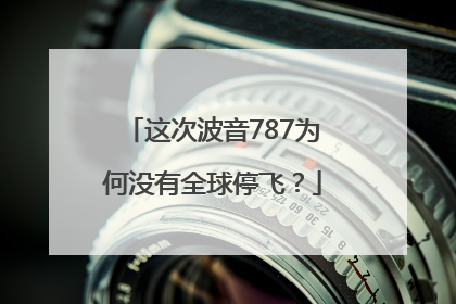这次波音787为何没有全球停飞？