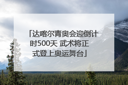 达喀尔青奥会迎倒计时500天 武术将正式登上奥运舞台