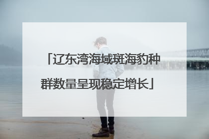 辽东湾海域斑海豹种群数量呈现稳定增长