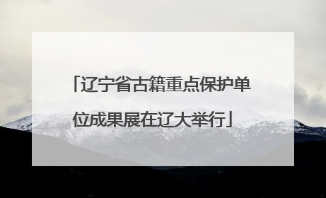 辽宁省古籍重点保护单位成果展在辽大举行