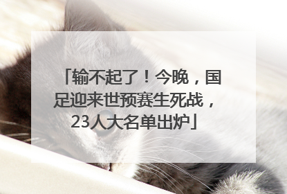 输不起了！今晚，国足迎来世预赛生死战，23人大名单出炉