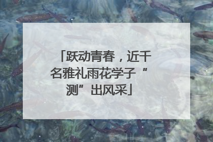 跃动青春，近千名雅礼雨花学子“测”出风采