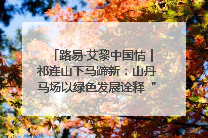 路易·艾黎中国情｜祁连山下马蹄新：山丹马场以绿色发展诠释“两山”理论实践