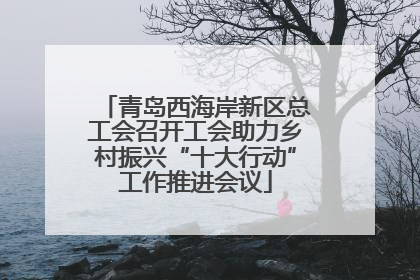青岛西海岸新区总工会召开工会助力乡村振兴“十大行动”工作推进会议