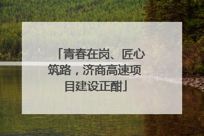 青春在岗、匠心筑路，济商高速项目建设正酣
