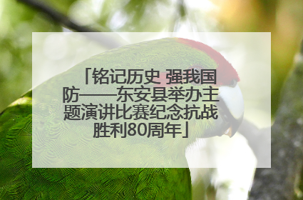 铭记历史 强我国防——东安县举办主题演讲比赛纪念抗战胜利80周年