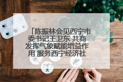 陈振林会见西宁市委书记王卫东 共商发挥气象赋能增益作用 服务西宁经济社会高质量发展