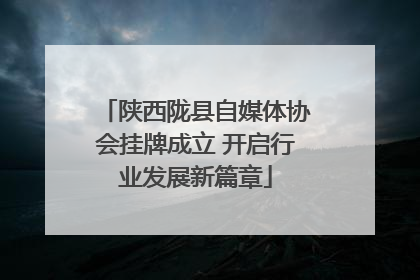 陕西陇县自媒体协会挂牌成立 开启行业发展新篇章