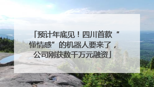 预计年底见！四川首款“懂情感”的机器人要来了，公司刚获数千万元融资