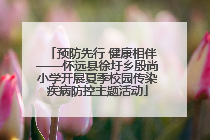 预防先行 健康相伴——怀远县徐圩乡殷尚小学开展夏季校园传染疾病防控主题活动