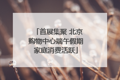 首展集聚 北京购物中心端午假期家庭消费活跃