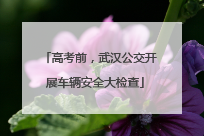 高考前，武汉公交开展车辆安全大检查