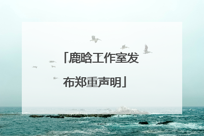 鹿晗工作室发布郑重声明