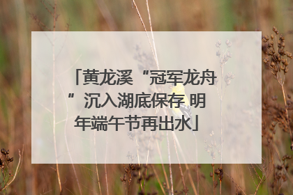 黄龙溪“冠军龙舟”沉入湖底保存 明年端午节再出水